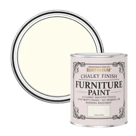 RUST-OLEUM CHALKY FURNITURE PAINT ANTIQUE WHITE 750ML