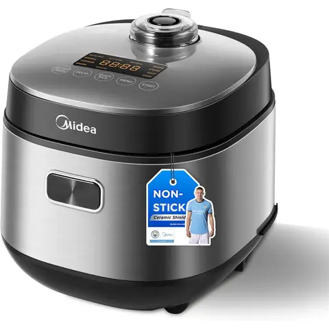 Midea Rice Cooker - 2L, 4 Cups, For 1-3 Persons, With 9 Functions, Advanced Heating Technology, 30 Min Quick Rice, Non-Stick Coating, 24-Hour Keep Warm & Timer