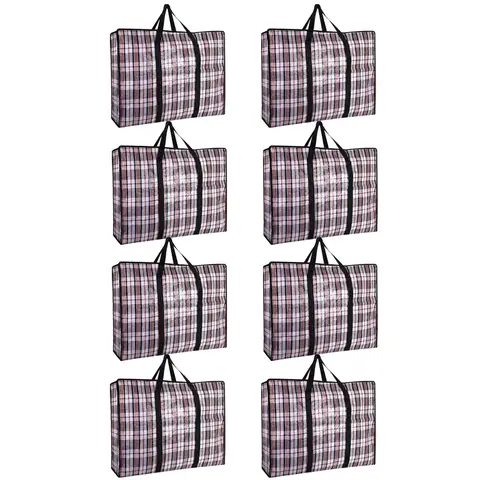 8-piece practical down comforter storage bag, space-saving, can be used to store clothes and bedding.68*50*24cm black