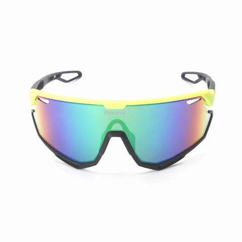 Revoray Cycling Glasses — HD Impact-Resistant PC Integrated Lens, Lightweight TR90 Frame, UV400 Protection, Aerodynamic Design, Professional Cycling Sports Sunglasses, X3-green