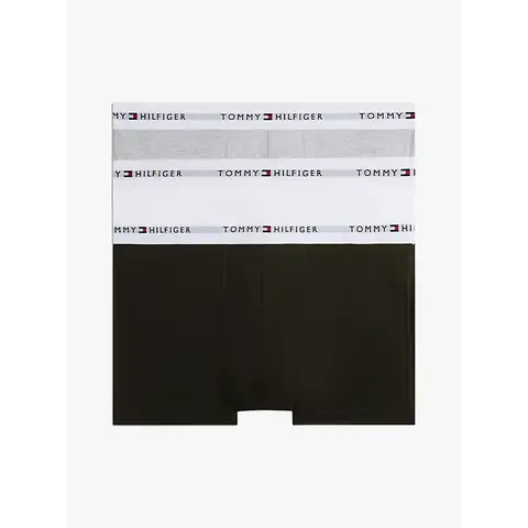 Tommy Hilfiger 3-PACK BROEKJE Heren Grijs Melange/Zwart/Wit MAAT L