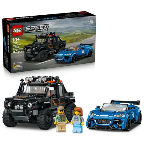 LEGO Speed Champions 77264 La Jaguar Project 7 et le Land Rover Defender