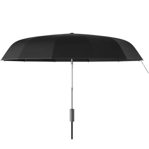 ochama x J.ZAO Winddichter und regenfester Regenschirm, automatischer Taschenschirm - 24 Rippen - Schwarz