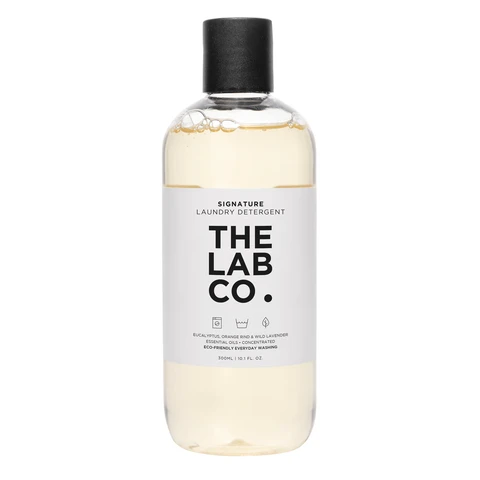 The Lab Co. Signature Laundry Detergent Wash. Fragranced with Orange and Lavender. 300ml for up to 20 washes. Non-Bio. For machine washing and hand-washing.