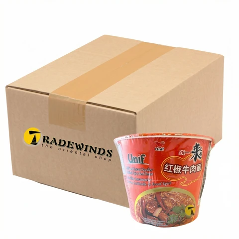 Unif Noodles (Bowl) - Spicy Beef Flavor 110g （Box of 12）