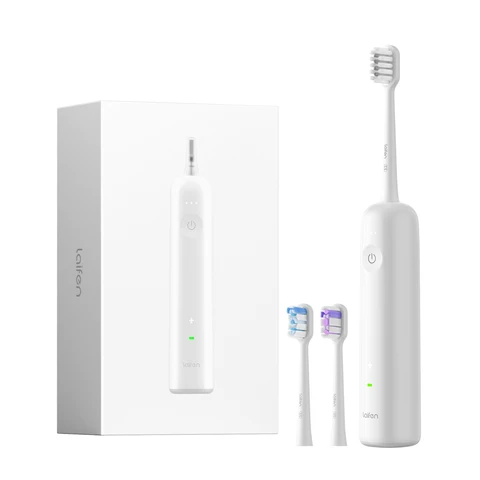 Laifen Wave Electric Toothbrush, Oscillation & Vibration Electric Sonic Toothbrush for Adults with 3 Brush Heads, IPX7 Waterproof Magnetic Rechargeable Travel Toothbrush (ABS White)
