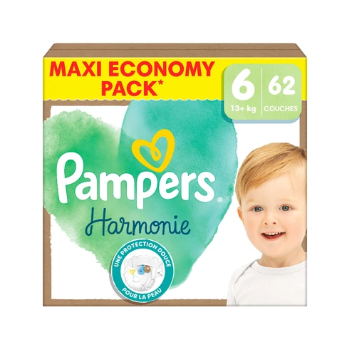 PAMPERS HARMONIE Couches Maxi Taille 6 x62