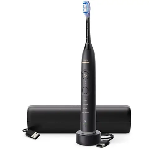 Philips Sonicare 7100 Series - Elektrische Tandenborstel - Zwart - Reisetui - Gezonder tandvlees - HX7421/01