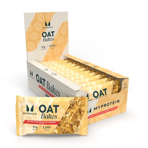 MyProtein Oat Bakes Berry & White Chocolate Protein Nutrition Powder Flavour - 12 x 75g