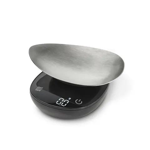 Caso Design FinoCompact Precision Kitchen Scales – Silver， 500 g Capacity， 0.1 g Increments， LED Display， 03201