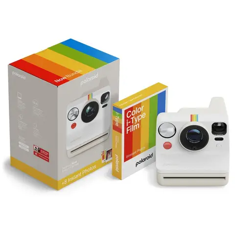 Polaroid Now Gen 3 Instant Camera Bundle – White –With 8 Films