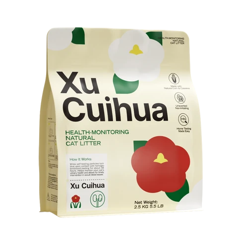 XUCUIHUA Litière végétale pour chat - Détection de sang occulte 2.5kg