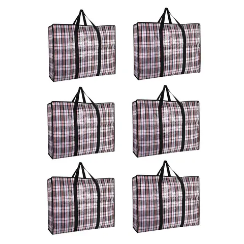 6-piece practical down comforter storage bag, space-saving, can be used to store clothes and bedding.68*50*24cm black