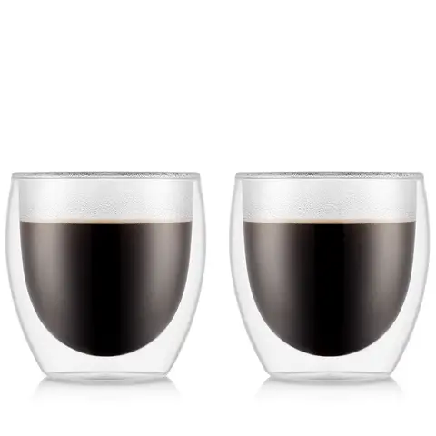 Bodum PAVINA Set of 2 - 250ml Double Walled Thermo Glasses - Small