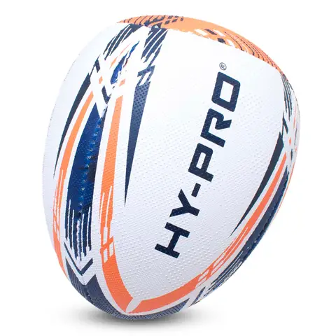 Hy-Pro Rugby Ball Solo Rebound Blue/Orange Size 4