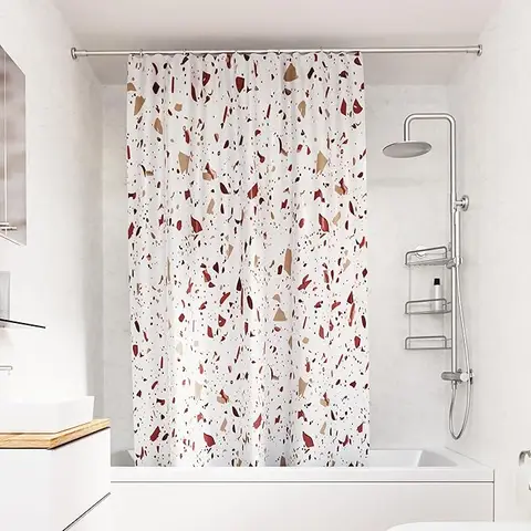 Croydex Shower Curtain Terrazzo Proseal® Pink 180x180cm