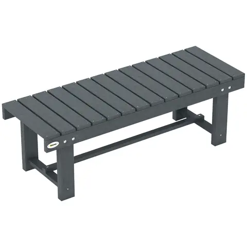 2-Seater Garden Wooden Bench Loveseat Dark Grey