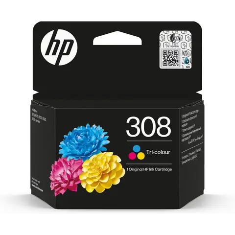 HP 308 Tri-color Original Ink Cartridge