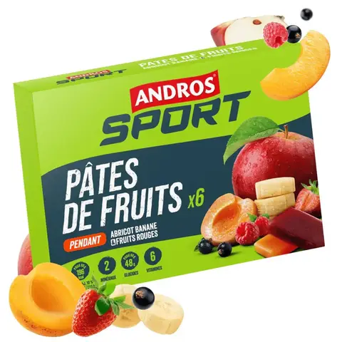 Andros Sport Pâtes de fruits assorties x6 180g