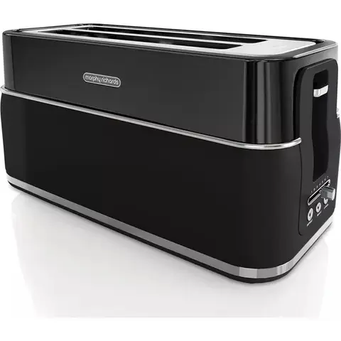 Morphy Richards Signature 4-Slice Long Slot Toaster, Variable Browning Control, Matt Black - 245744