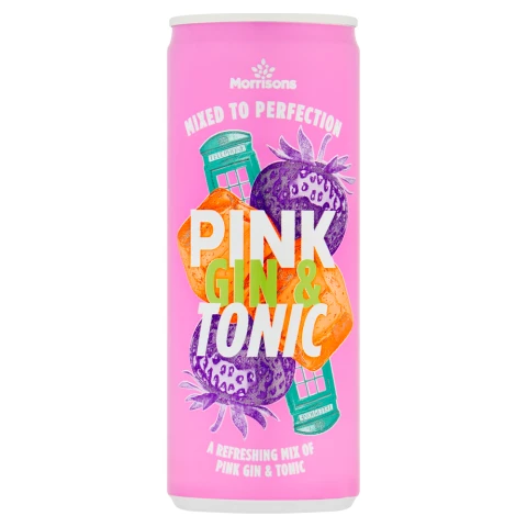 Morrisons Pink Gin & Tonic 250ml