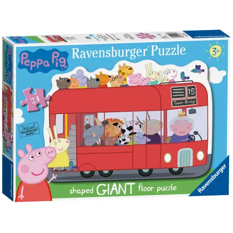 Ravensburger Peppa Pig London Bus 24 Piece Shaped Giant Floor Puzzle
