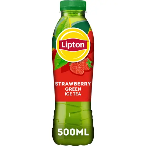 Lipton groene ijsthee aardbei - 500 ml
