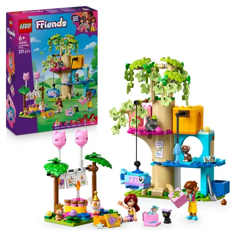 LEGO Friends 42666 Kattenverjaardagsfeestje en boomhut