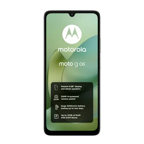 Motorola G06 4+64 Smartphone PANTONE Tendril (Green)