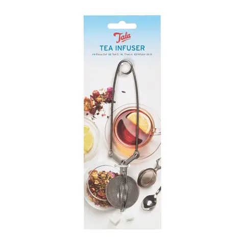 Tala Stainless Steel Ball Tea Strainer with Handle, Perfect for infusing Loose Leaf Tea and Herbal teas, can Also be Used for Herbs and Spices, Silver