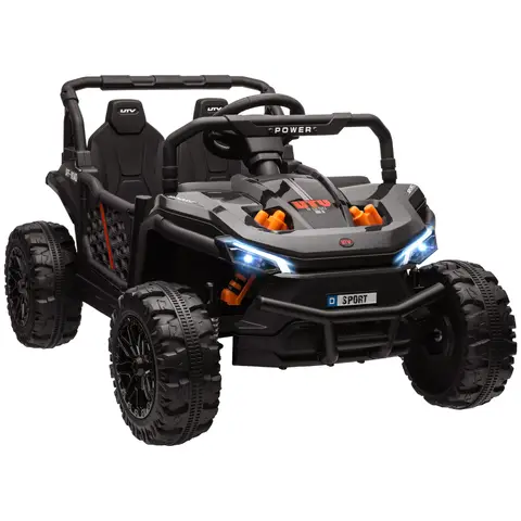 AIYAPLAY Kids Ride on Car, 12V Battery Powered Electric Truck with Remote Control, 4 Suspension Wheels, Horn, Lights, Music, 