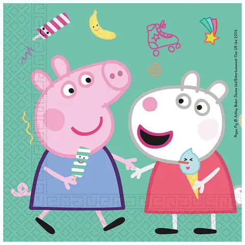 33Cm Peppa Pig Napkins 20 Pack