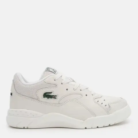 LACOSTE ACELINE 96 124 6 SFA OFF WHT/OFF WHT: retro court-inspirerde sneaker met strakke all-white-look en gestroomlijnde zool, ideaal voor minimalistisch styling. 39,5
