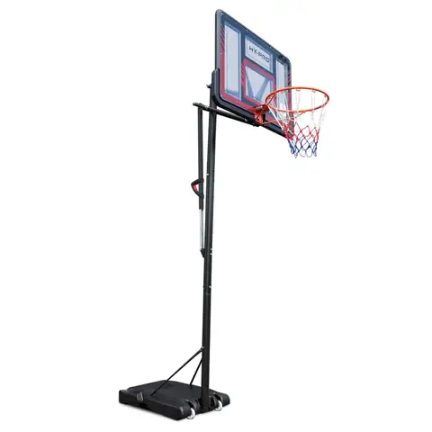 Hy-Pro Basketball Hoop & Stand Portable with Handle Adjustable Height Black 2.3-3.05m