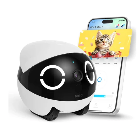 ENABOT ROLA Mini 2K Haustierüberwachungsroboter – Weißes Modell, HD-Überwachung, Fernbegleitung, Echtzeitinteraktion