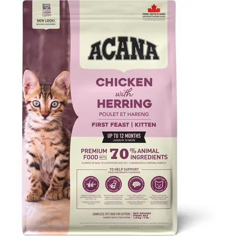 Acana First Feast Croquettes au poulet et hareng pour chaton - 1,8 kg