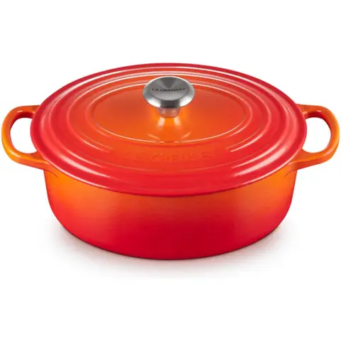 Le Creuset Signature Ovale Braadpan - 31 cm, Oranje Rood