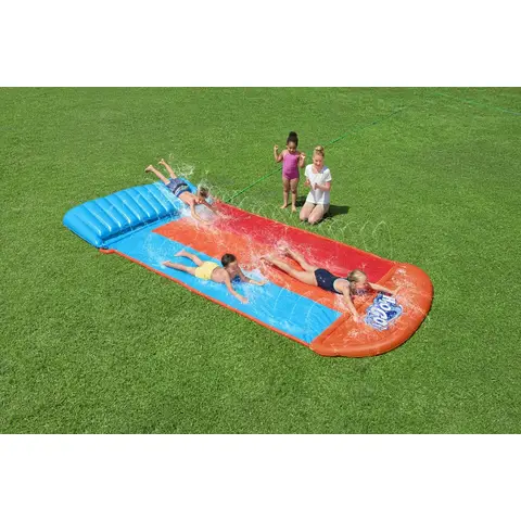 Bestway H2OGO! 16'/4,88 m Tsunami Splash Ramp 3-baans waterglijbaan