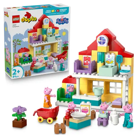 LEGO DUPLO Peppa Pig Maison de la Famille 10467 Set de Jouets de Construction avec 5 Figurines (84 Pièces)