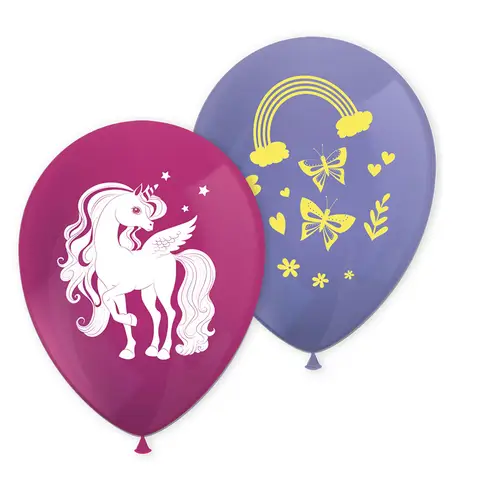 Unicorn Rainbow Balloons 8 Pack