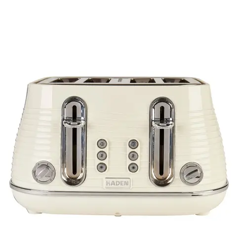 Haden Devon 4 Slice Toaster, Cord Storage, Cream - 204424