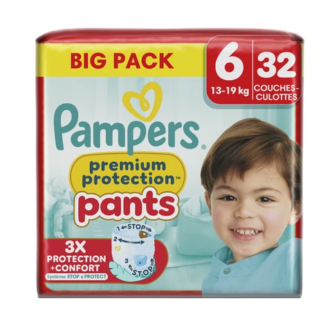 PAMPERS Couches-culottes PP Taille 6 (T6) - 32 pièces