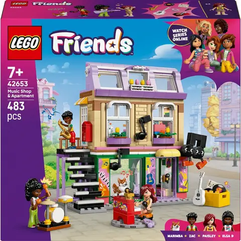 LEGO Friends Muziekwinkel en Appartement Bouwpakket voor Kinderen - 42653