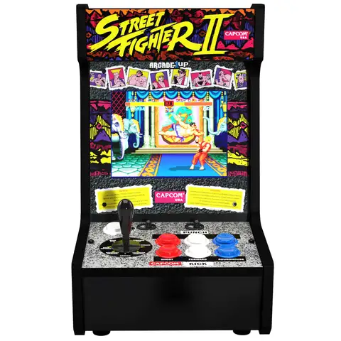 Arcade1Up Borne d’arcade Street Fighter Countercade - Licence officielle Capcom - Écran LCD 8" - 5 jeux inclus