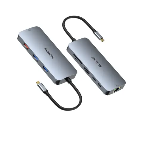 USB C TO HDMI+2*USB3.0+USB3.1+2USB-C 3.1+SD/TF+RJ45