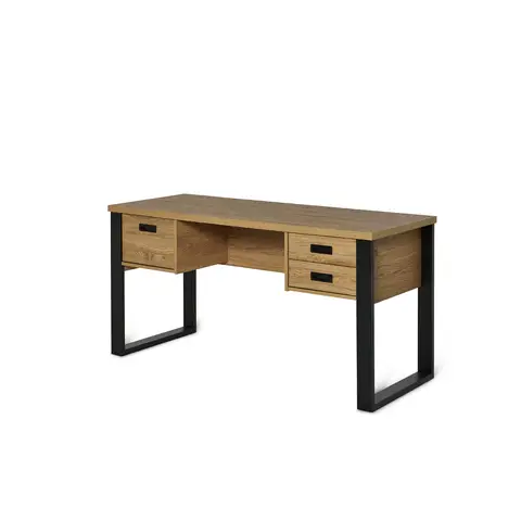 jahnke Schreibtisch RIVA D 150 Montana Eiche/Schwarz