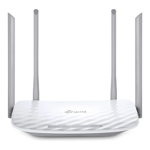 TP-LINK Archer C50 AC1200 Dual-Band-WLAN-Router, 4 externe Antennen, App-Steuerung, Weiß