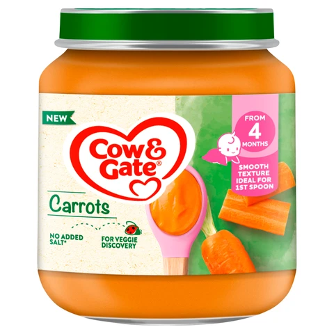 Cow & Gate Carrot Baby Food Snack 4+ Months 125g