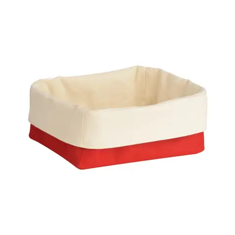 Red And Cream Folded Design Small Bread Basket