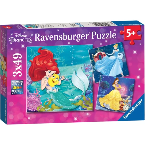 Ravensburger Disney Princess Princess Adventure 3x 49 Piece Jigsaw Puzzles